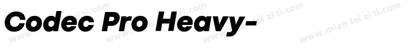 Codec Pro Heavy字体转换